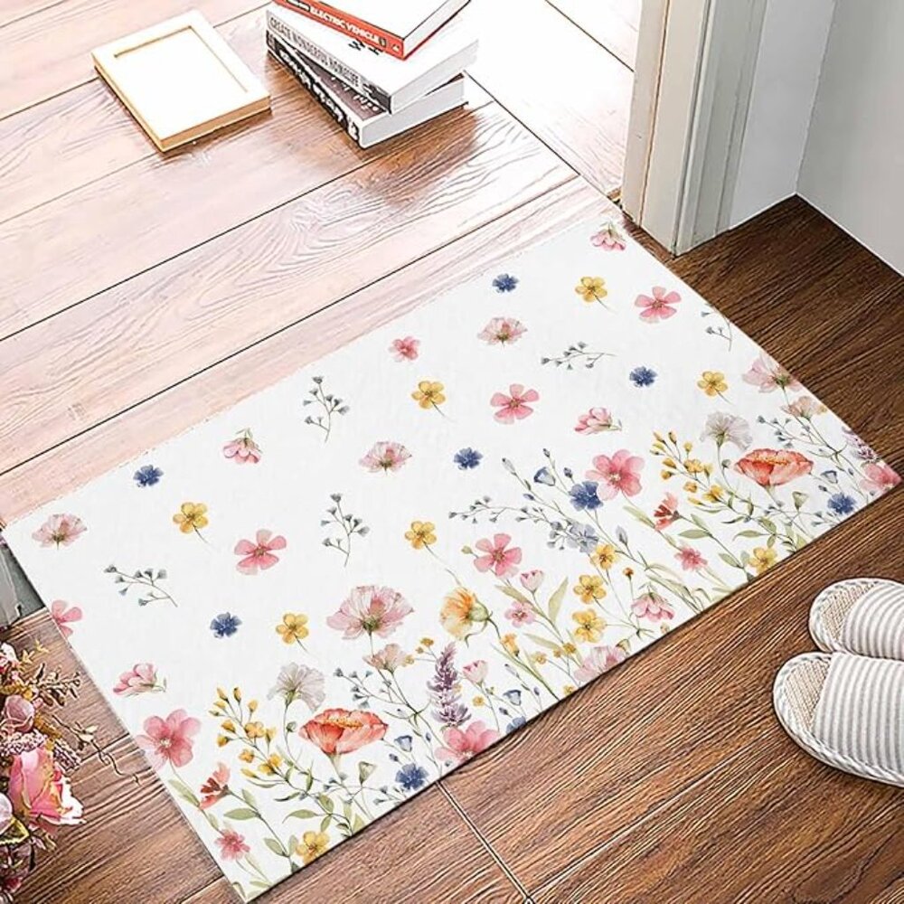 Floral door mat 18"x30"